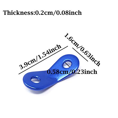 Aluminum Alloy Tent Rope Tensioners - 12 Pack, Blue