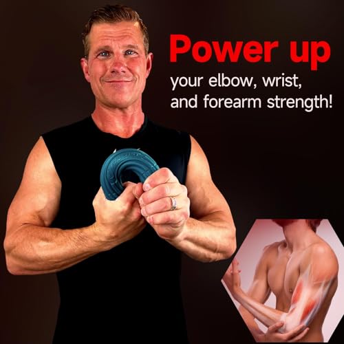 Tennis Elbow Therapy Bar - 4 Piece Resistance Set - Yellow, Green, Blue, Red