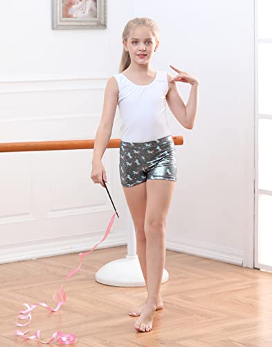 Gymnastics Shorts for Girls - Glitter Sparkle Tumbling - Unicorn Stars
