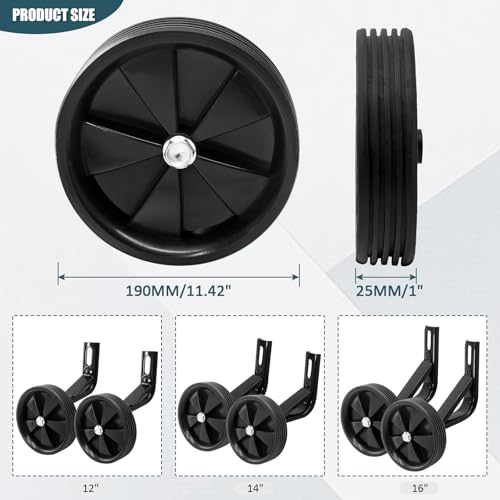 Litoexpe Black 16" Kids Bike Training Wheel