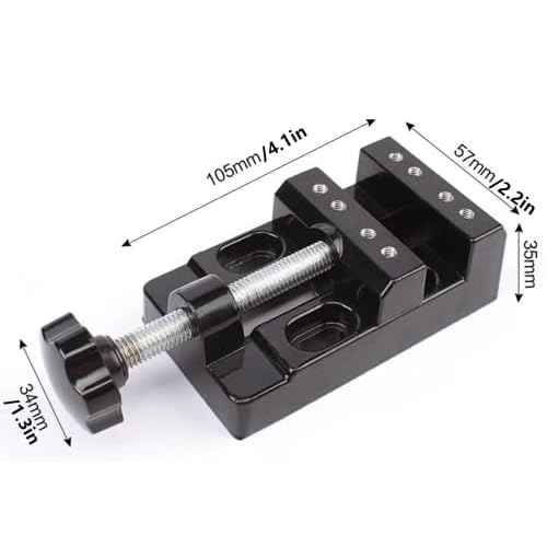 Mini Bench Clamp Flat Table Vice Adjustable Drill Press Vice for DIY Jewelry Walnut Nuclear Drilling Carving Watch Repair Tool