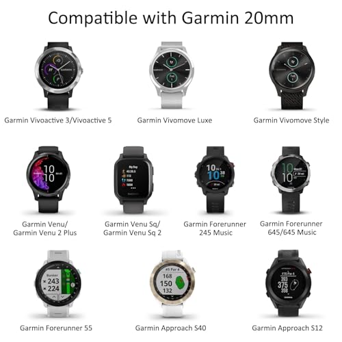 Garmin Forerunner 245 & 55 Silicone Bands - 2 Pack Black/Black
