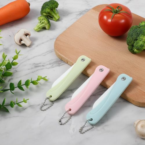 3-Piece Ceramic Folding Knife Set - Ultra Sharp & Portable