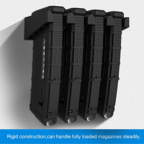 4-Slot PMAG Wall Mount Magazine Rack - Black - 1 Pack
