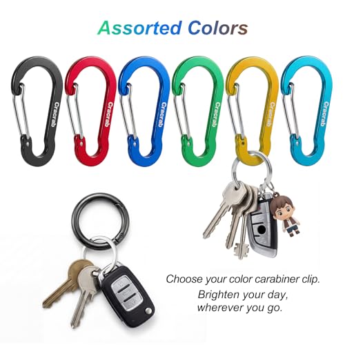 12-Piece Carabiner & O-Ring Clip Set - Lightweight Aluminum Organizer