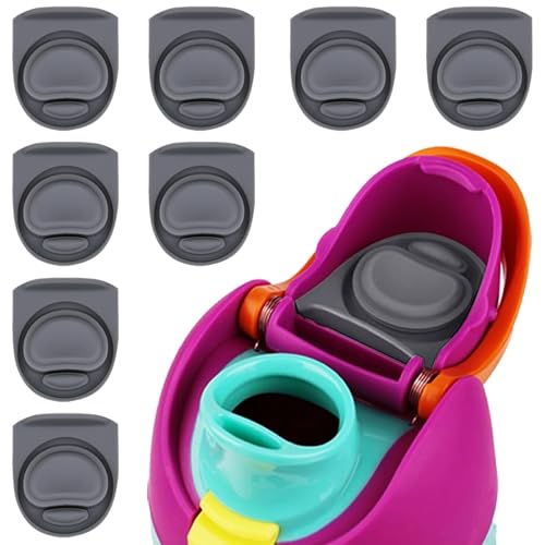 8-Pack Replacement Rubber Seal Stoppers for Owala FreeSip Bottles - Grey