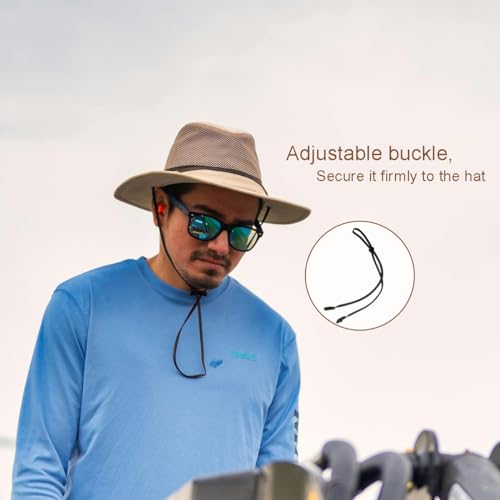 Adjustable Cowboy Hat Chin Strap - Windproof Anti-Loss Hat Band (2 Pack)