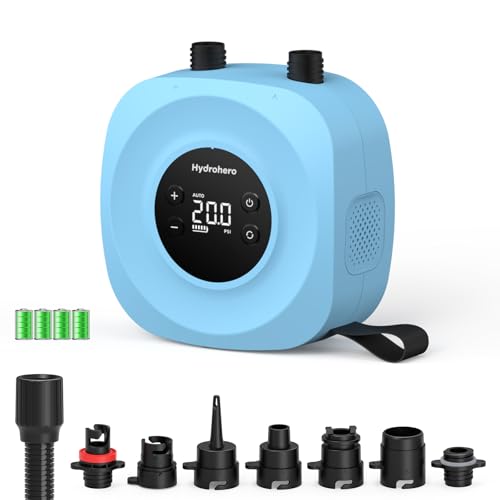 Electric Paddle Board Pump - 20 PSI, Lightweight, Blue