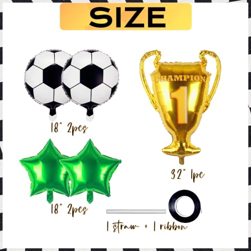 Gold Trophy Balloon Set - Soccer Party Decorations