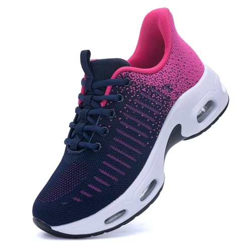 Maykx Women's Slip-On Tennis Sneakers - Rosered, Size 7.5, Walking & Running Shoes