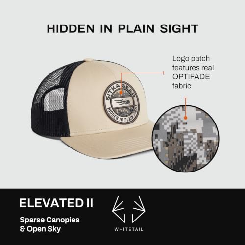 SITKA Hidden Optifade Mid Pro Trucker Hat - Oak Elevated II, Adjustable Snapback