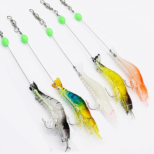 Soft Shrimp Fishing Lures Set - 5 Pieces for Freshwater & Saltwater