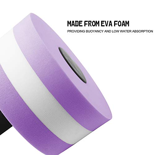 Water Dumbbells for Pool Exercise - 2 Pcs Lightweight EVA Foam - Purple