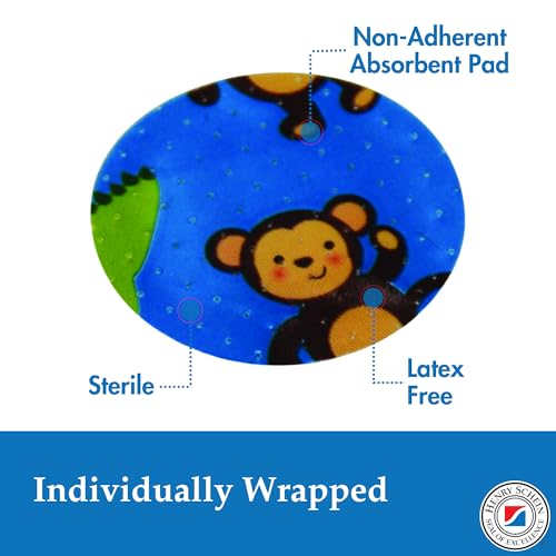 Animal Print Adhesive Bandages - 7/8" Spot, Sterile, 100 Ct