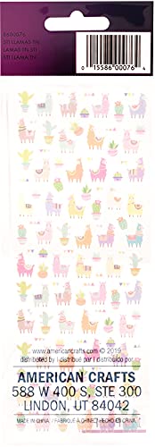 Tiny Llama Squishy Dimensional Stickers - 139 Piece Scrapbooking Set