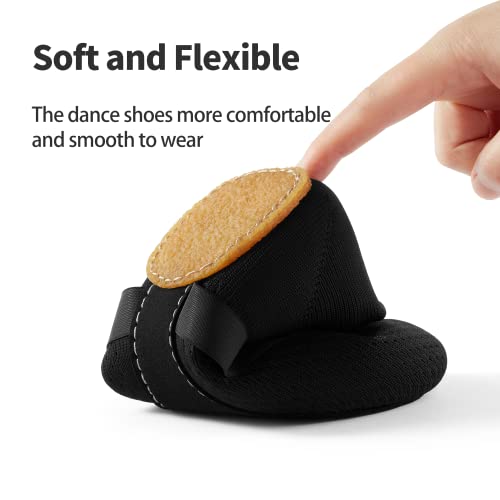 SANGEESON Slip-On Jazz Shoes for Men & Women - Black, Size 9-9.5 Women / 8-8.5 Men