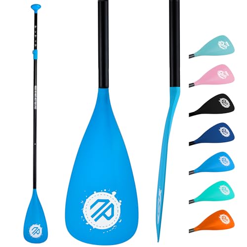 3-Piece Adjustable Kayak Paddle - Lightweight Blue Oars