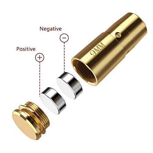 9mm Laser Bore Sight - Red Boresighter with Extra Batteries - Gold