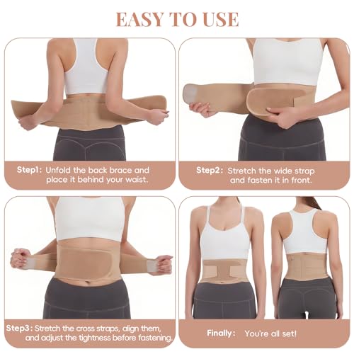 RANDY SUN Ultra Thin Women’s Back Support Belt S/M (23-26”) Breathable Lumbar Brace