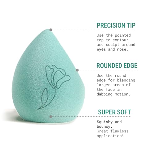 JUNO & Co Microfiber Makeup Sponge Dual-Layer for Full Coverage