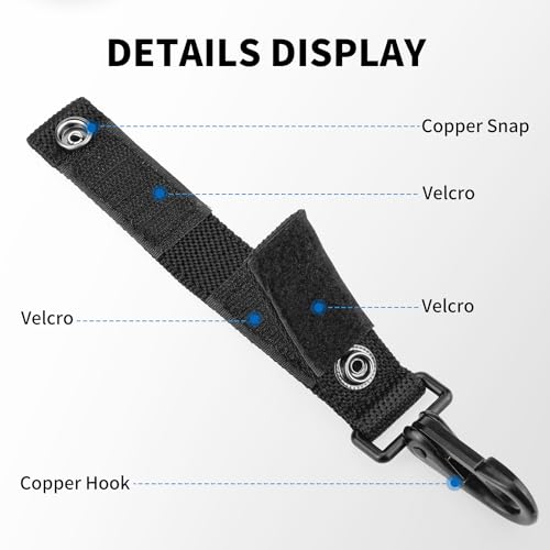 Heavy Duty Belt Keeper Keychain Clip - Nylon Molle Strap for 2¼" Belts