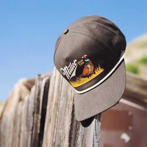 American Needle Miller High Life Beer Unisex Canvas Army Green Snapback Hat with Embroidery
