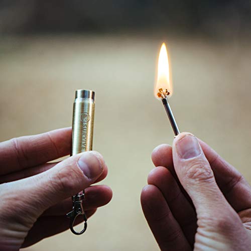 Survive Metal Bullet Fire Starter Keychain | Waterproof Camping Lighter