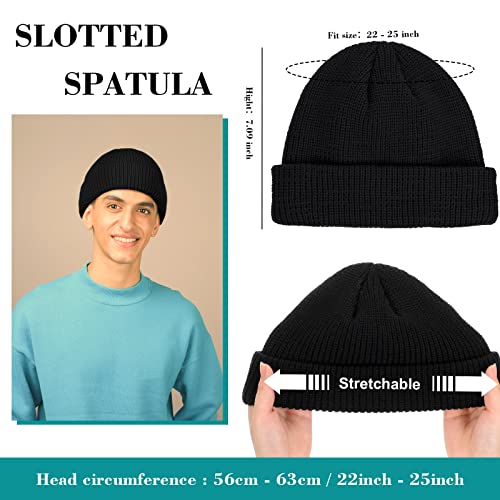 Thicker Knit Trawler Beanie Cap for Men & Women - One Size Black