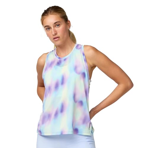 Brooks Dash Tank for Women UPF 20+ Stretch Running Tank Top – Large (Euphoryc Halogen)