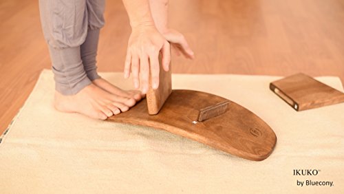 Meditation Bench - Natural Wooden Kneeling Yoga Stool, 7"