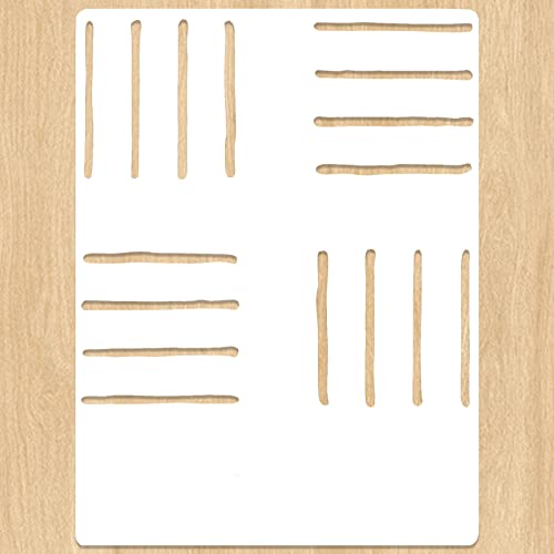 12 x 16 Inch Simple Lines Stencils for Wall and Tile, Super Large Modern Wall Stencil, Resuable Geometric Stencil for Painting on Wall, Tile, Floor, Wood, Patio and Concrete