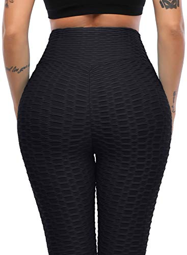 High Waist Scrunch Butt Leggings for Women - Textured Yoga Pants