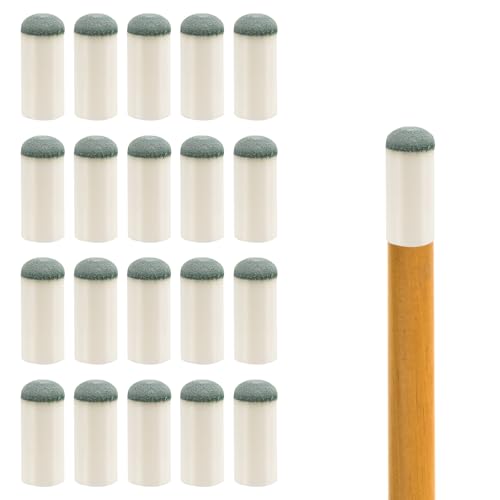 20pcs Pool Cue Tips Replacement Kit - 12mm Billiard Accessories