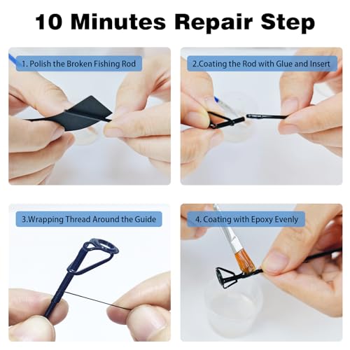 Fishing Rod Tip Repair Kit - 10pcs Complete Accessories