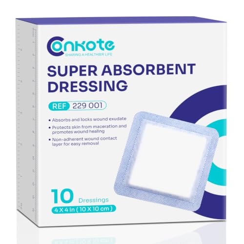 Super Absorbent Wound Dressing Pads - 4" x 4" (10 Pack)