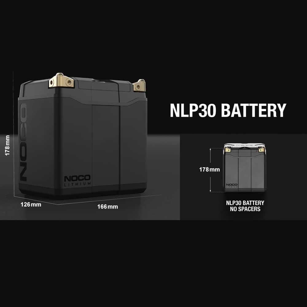 NOCO Lithium NLP30 | Ultra-Light 12V Lithium Powersport Battery - 8Ah, 700A Start Power, Intelligent BMS