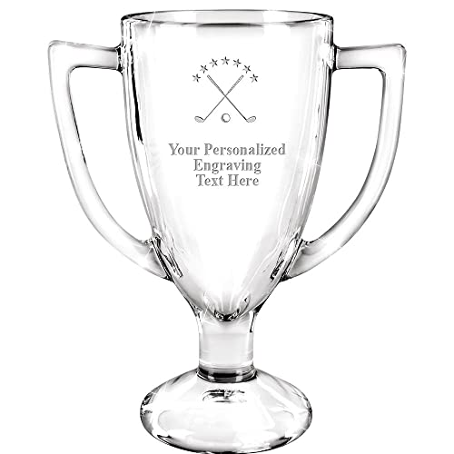 Personalized 7" Glass Cup Trophy with Custom Engraving
