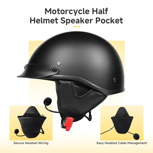 Moman HEB Motorcycle Helmet Speaker Pouch Ear Pads Wind Noise Blocker