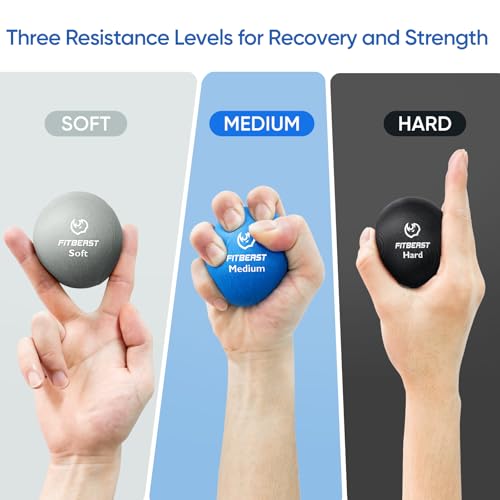 Grip Strength Trainer Set - 6-Piece Cool Tones for Hand Therapy