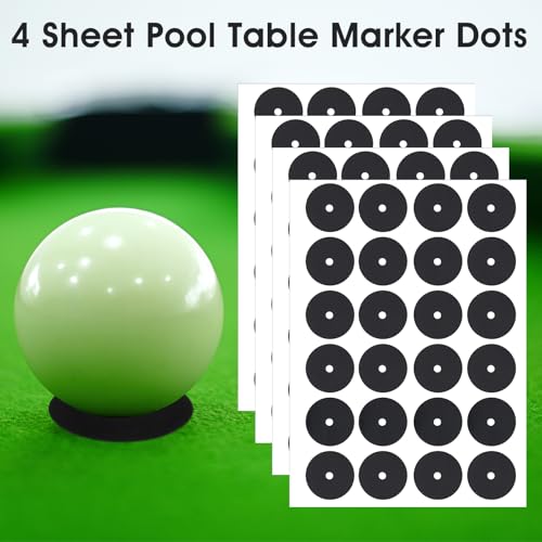 96-Piece Pool Table Marker Dots - Durable PVC Billiard Spot Stickers