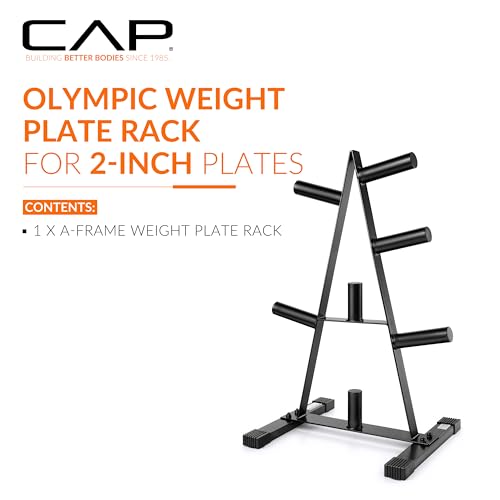 Olympic Plate Tree Rack - 7-Post Heavy-Duty Storage for Home Gym