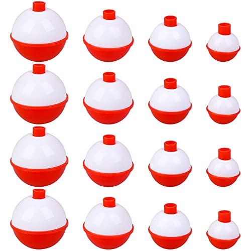 Fishing Bobber Float Set - 16pcs Assorted Sizes 1.57in to 0.98in