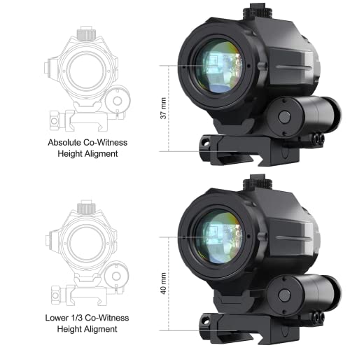 3X Red Dot Magnifier with Adjustable Flip-to-Side Mount