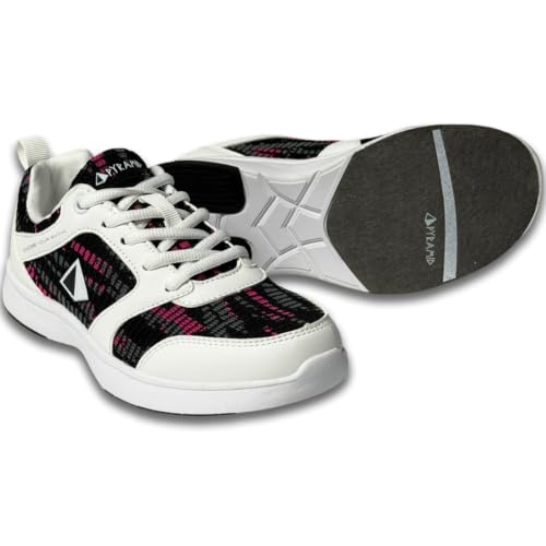 Pyramid Path Lite Hybrid Mesh Bowling Shoes for Women – White/Digital Hot Pink, Size 6