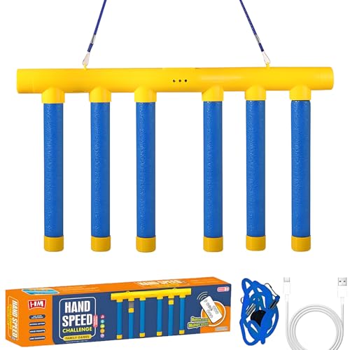 Reflex Sticks Game - Reaction Time Trainer with Adjustable Speed - Yellow
