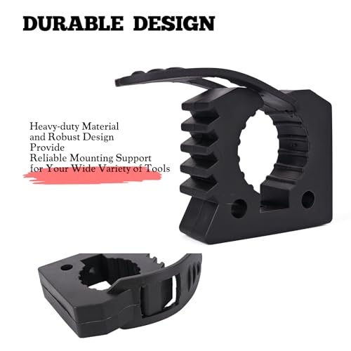 Shovel Holder Clamp Mount Kit,Truck Bed Molle Panel Mount, Shovel Mount for Roof Rack,Quick Release Mount Clamps Off Road UTV Utility Trailer Accessories Fits 1-1/7" to 1-3/7" Diameter Tools(6 Pack)