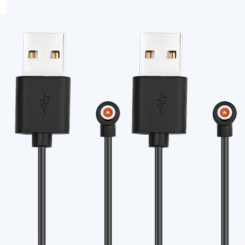 Magnetic Charging Cable for Hertz P1 & Prxxhri R11M Smart Ring - 2-Pack Black