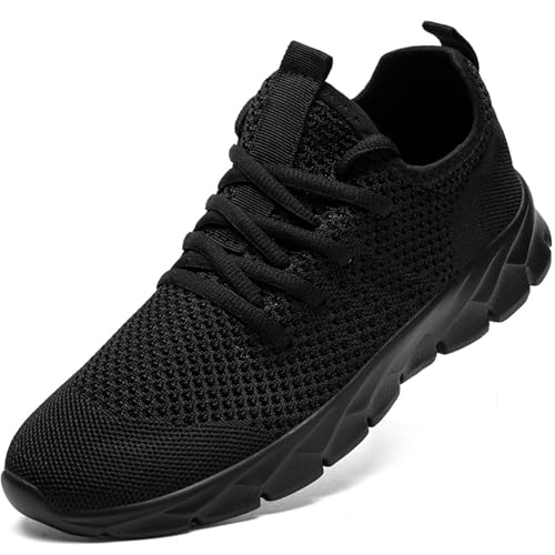 YITUHIO Men’s Running Shoes - Black 9.5 Lightweight Athletic Sneakers
