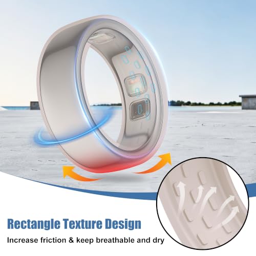 10-Pack Oura Ring 5 Silicone Covers - Ultra-Thin Anti-Slip Protector