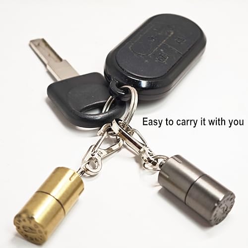 Mini Waterproof Keychain Lighters - Black & Gold (2-Pack)